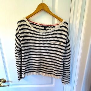 Women’s medium Tommy Hilfiger nautical sweater with boat neck. 100% cotton knit